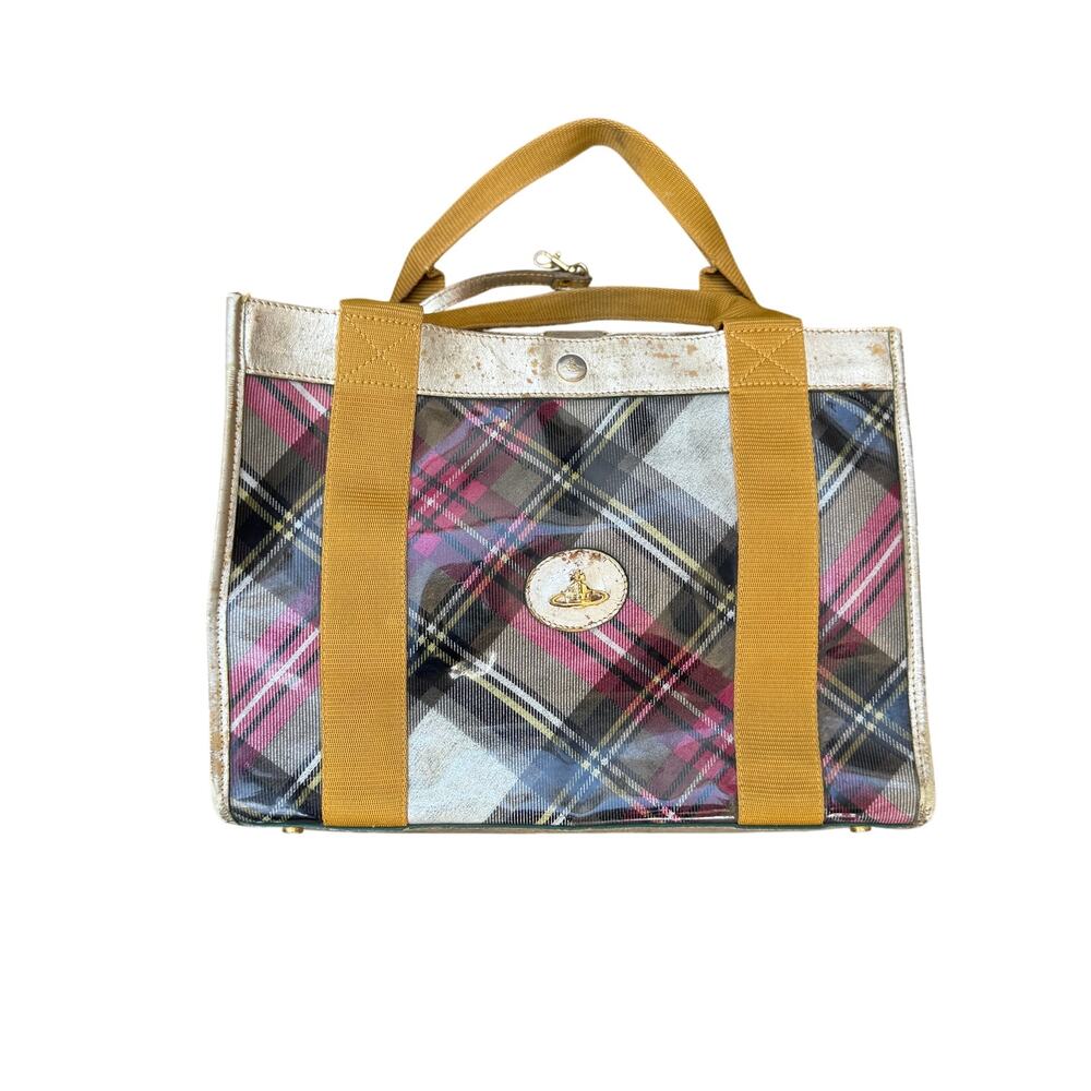 Vivienne Westwood PVC Plaid Tote Bag